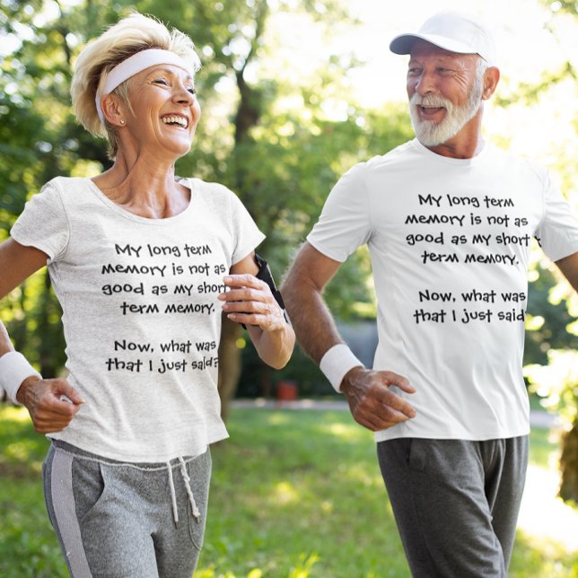 Funny minnesbroms för bärbara minnen tonar Unisex  Tröja (Funny Memory Lapse Brain Fade Unisex T-shirt Elderly couple)