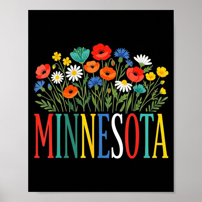 Funny minnesota floral vacation group matching poster (Framsidan)
