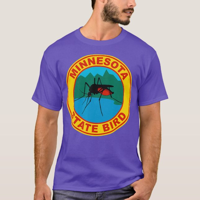 Funny Minnesota Mosquito State Bird T Shirt (Framsida)