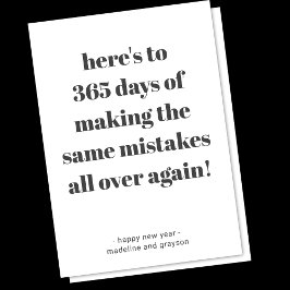 Funny Mistakes Gott nytt år Julkort