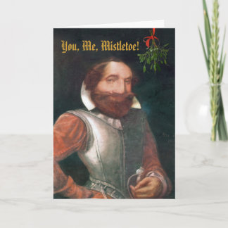 Funny Mistletoe-julkort, Helgdag Helgkort