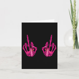 Funny Mitten Finger Curse Ord Breast Cancer Breas Kort