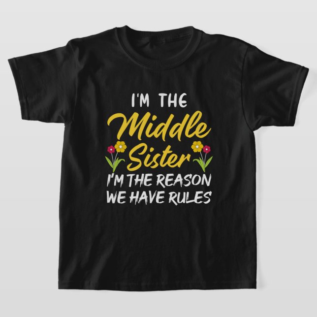 Funny Mitten Sister ord art T Shirt (Laydown)