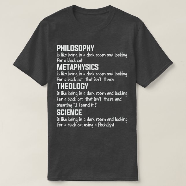 Funny Mix Science Philosophy Metaphysics Theology  T Shirt (Design framsida)