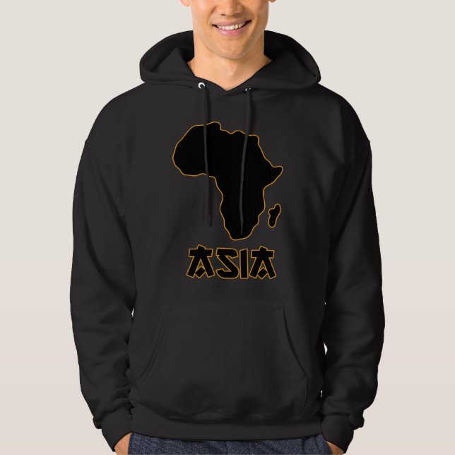 Funny Mixed Up Africa Asia 3 Hoodie (Framsida)
