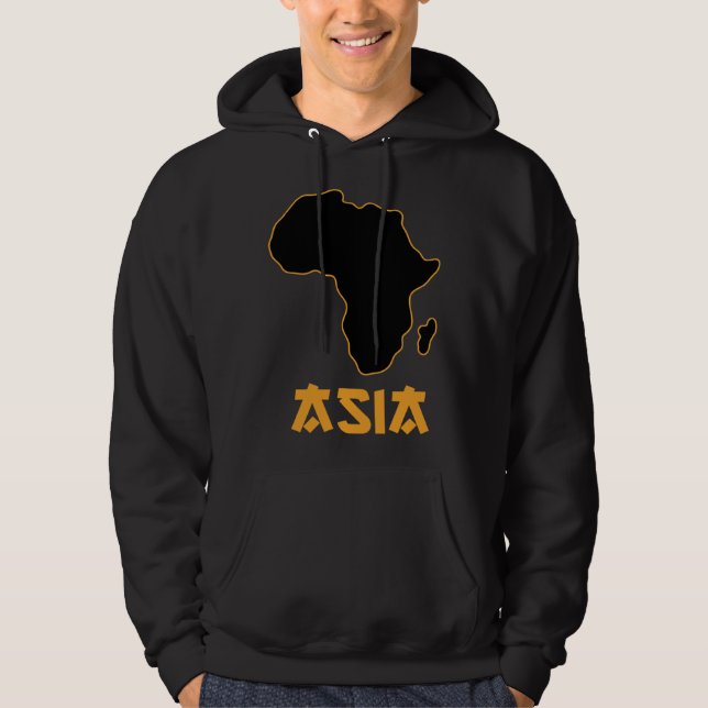 Funny Mixed Up Africa Asia 4 Hoodie (Framsida)