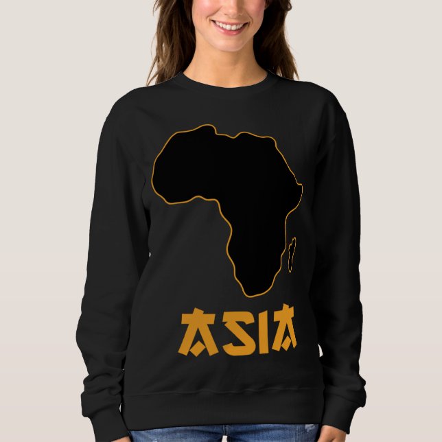 Funny Mixed Up Africa Asia 4 T Shirt (Framsida)