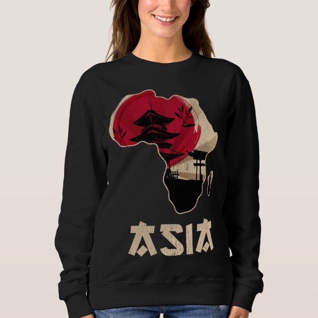 Funny Mixed Up Africa Asia T Shirt (Framsida)
