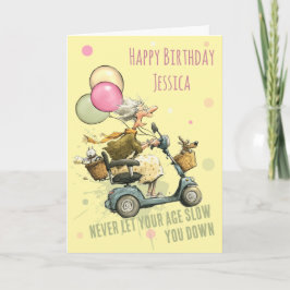 Funny Mobility Scooter Birthday Card Kort