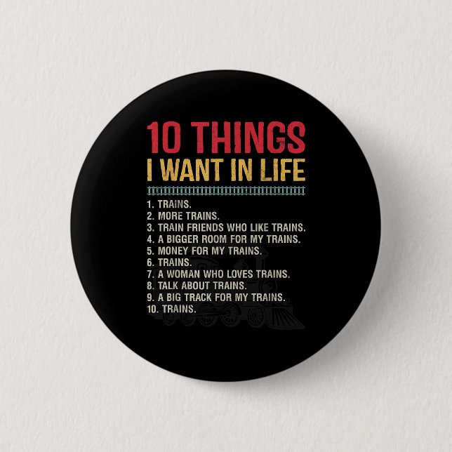 Funny Model Railroad Conductor Train Lover Locomot Knapp (Framsida)