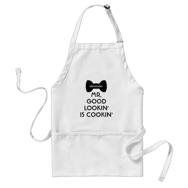 Funny Modern Bra Tittar Bowtie Kitchen Grill Förkläde (Framsidan)