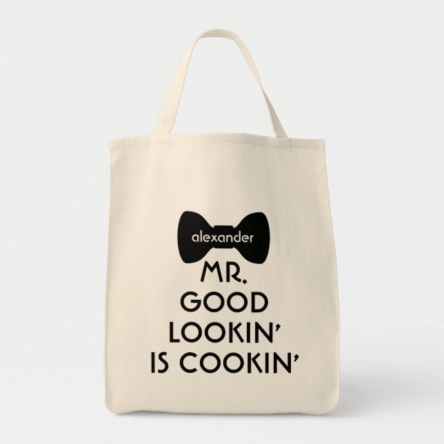 Funny Modern Bra Tittar Cooking Bowtie Tygkasse (Framsidan)