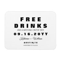 Funny Modern Free Drinks sparar datumet