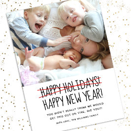 Funny Modern Gott nytt år Helgdag Card Julkort