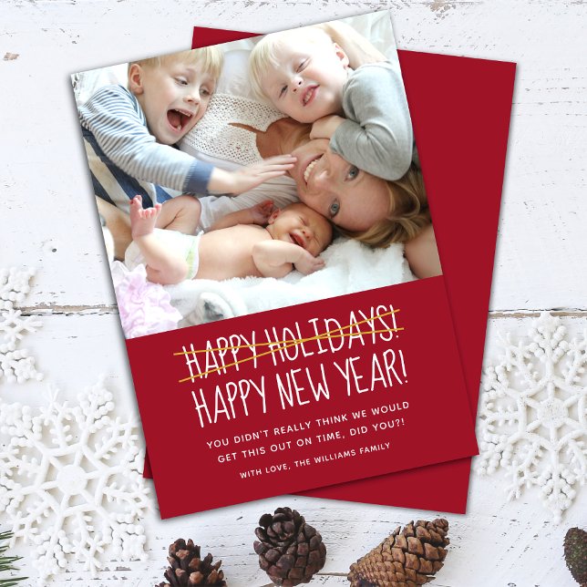 Funny Modern Gott nytt år Helgdag Card Julkort (Skapare uppladdad)