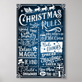 Funny Modern Jul Regler Poster Sign