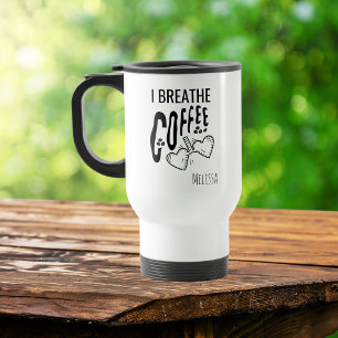 Funny Modern kaffe Älskare I Breathe Coffee Citote Resemugg