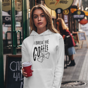 Funny Modern kaffe Älskare I Breathe Coffee Citote T Shirt