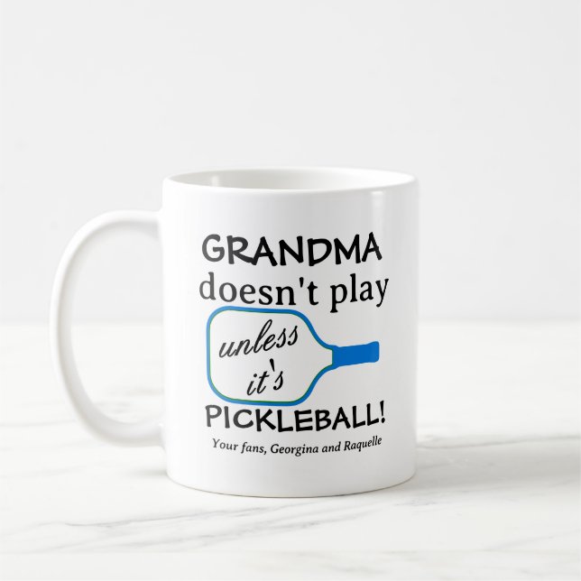 Funny Modern Pickleball Grandma Anpassningsbar Typ Kaffemugg (Vänster)