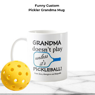 Funny Modern Pickleball Grandma Anpassningsbar Typ Kaffemugg