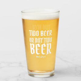 Funny Modern Pint Beer Glass Glaskopp