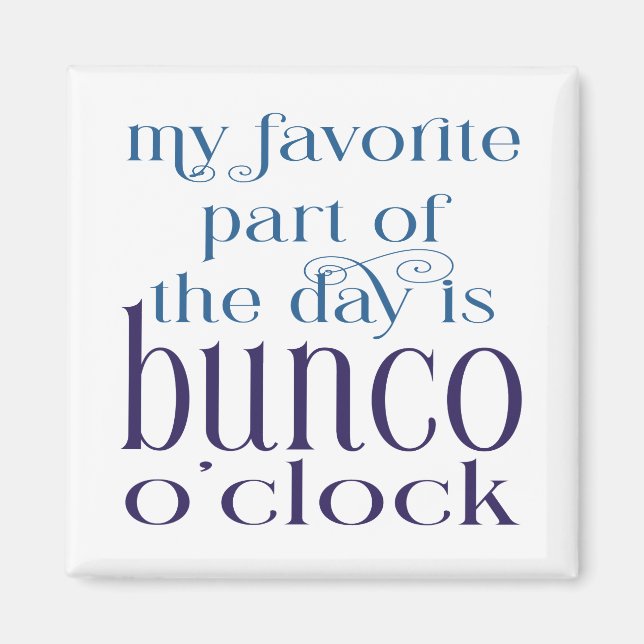 Funny Modern Typography Bunco Magnet (Framsidan)