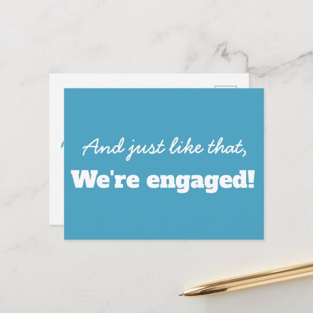 Funny Modern Typography Spara datum meddelande Vykort (Fram/Back In Situ)