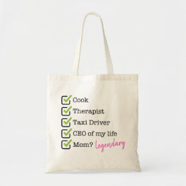 Funny Mom Checklist Tygkasse