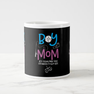 Funny Mom of Boys Proud Mom Good Mothers Day Jumbo Mugg