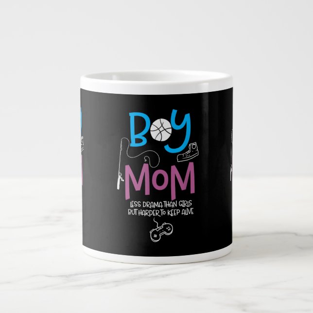 Funny Mom of Boys Proud Mom Good Mothers Day Jumbo Mugg (Framsidan)