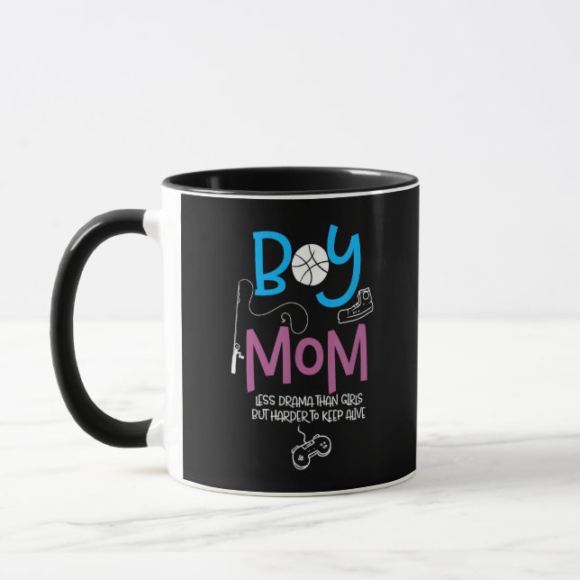 Funny Mom of Boys Proud Mom Good Mothers Day Mugg (Vänster)