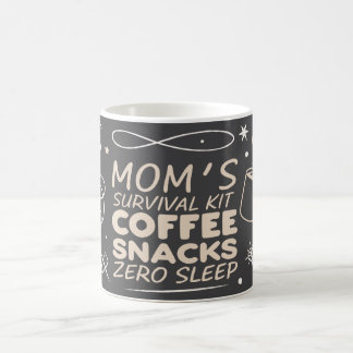 Funny Mom Survival Mug 2026, exhausted mom mug Kaffemugg