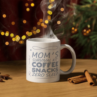 Funny Mom Survival Mug 2026, New Year Gift Kaffemugg