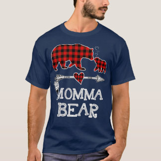 Funny Momma Bear Matching Familjens julbälte Re T Shirt