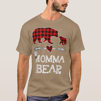 Funny Momma Bear Matching Familjens julbälte Re T Shirt