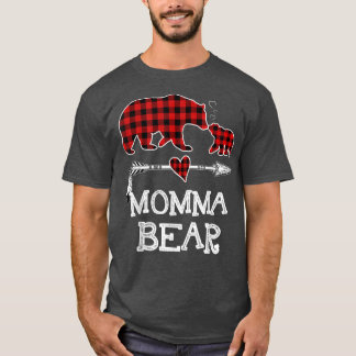 Funny Momma Bear Matching Familjens julbälte Re T Shirt