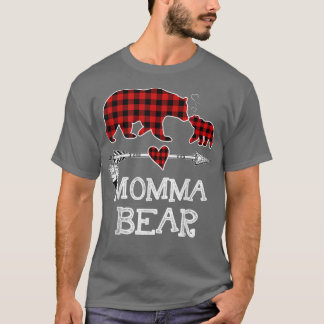 Funny Momma Bear Matching Family Christmas Bear Re T Shirt