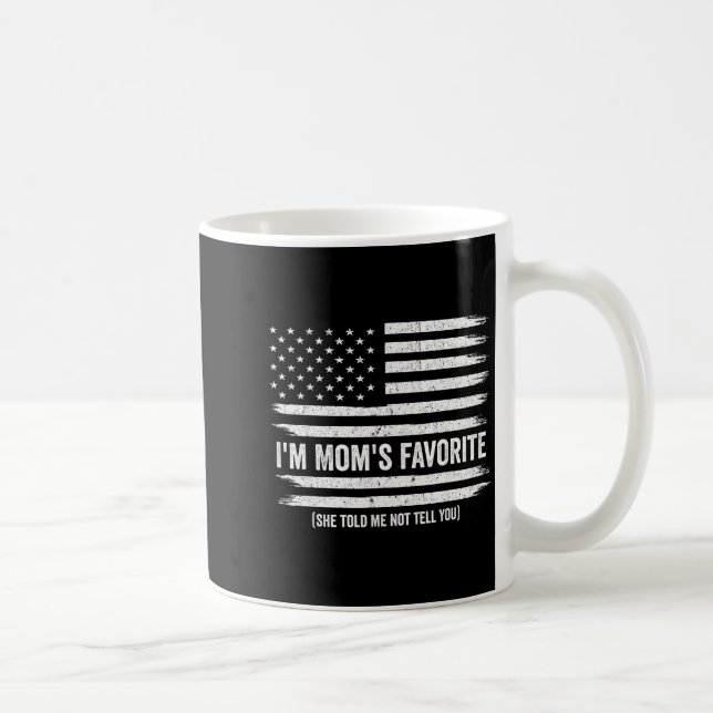 Funny Moms Favorite Child Son Daughter I'm Mom's F Kaffemugg (Höger)