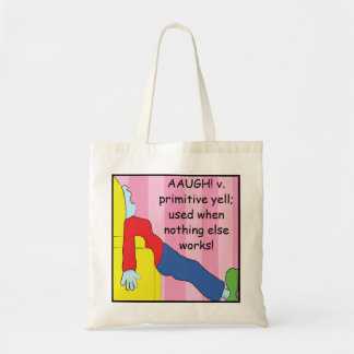 Funny Moms' Primitive Yell, Shopping Tote Tygkasse