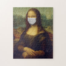 Funny Mona Lisa Ansikte Mask Puzzle