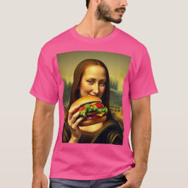 Funny Mona Lisa Burger T-Shirt