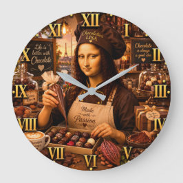 Funny Mona Lisa Chocolatier Gourmet Candy Maker Stor Klocka
