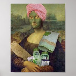 Funny Mona Lisa gör skinkare Leonardo da Vinci Poster