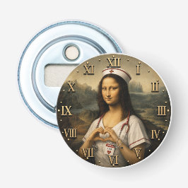 Funny Mona Lisa Nurse RN & Nursing Office Decor Flasköppnare