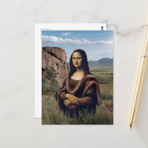 Funny Mona Lisa On Safari Vykort