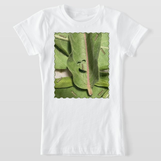 Funny Monarch Butterfly Caterpelare T Shirt (Laydown)