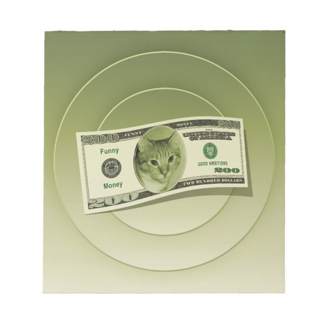Funny Money Anteckningsblock (Framsida)