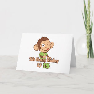 Funny Monkey 15-årig födelsedag Kort