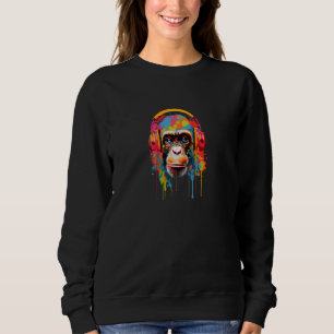 Funny Monkey 60s 70-tal Groovy Gorilla, Hippie Ape T Shirt
