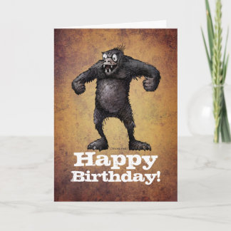 Funny Monkey Anpassningsbar Gorilla Grattis på föd Kort